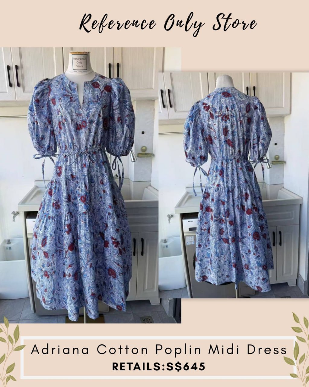 UJ Adriana cotton poplin midi dress