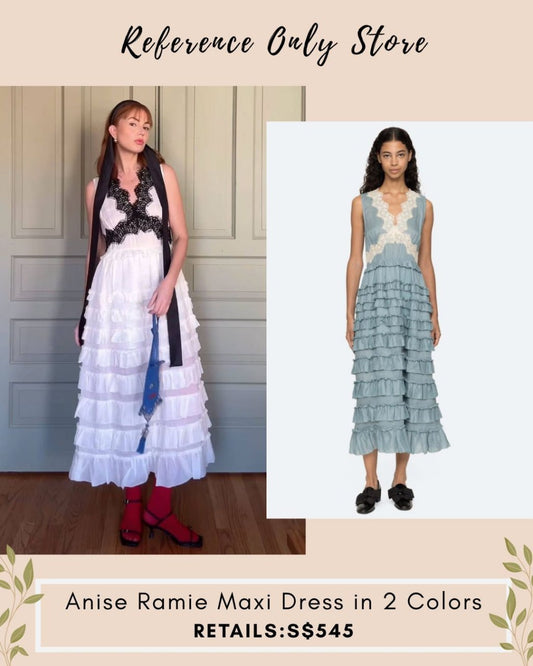 SE Anise ramie Tiered maxi dress