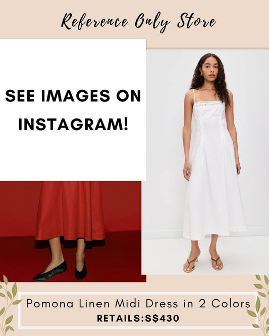 Ref Pomona linen midi dress in 2 colors