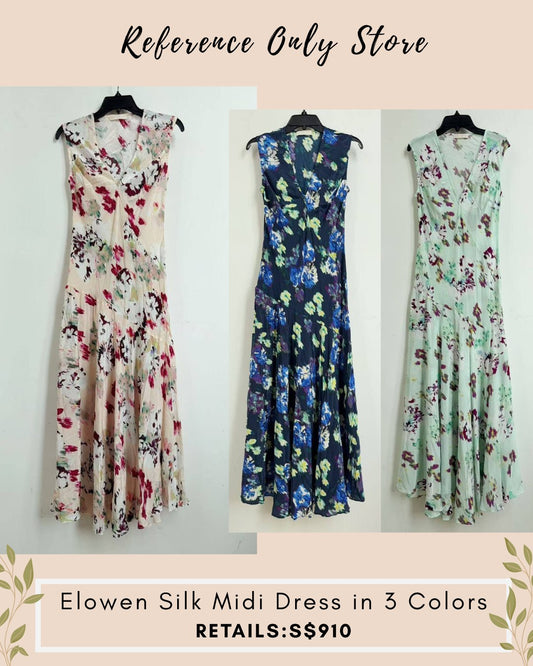 UJ Elowen silk midi dress in 3 colors