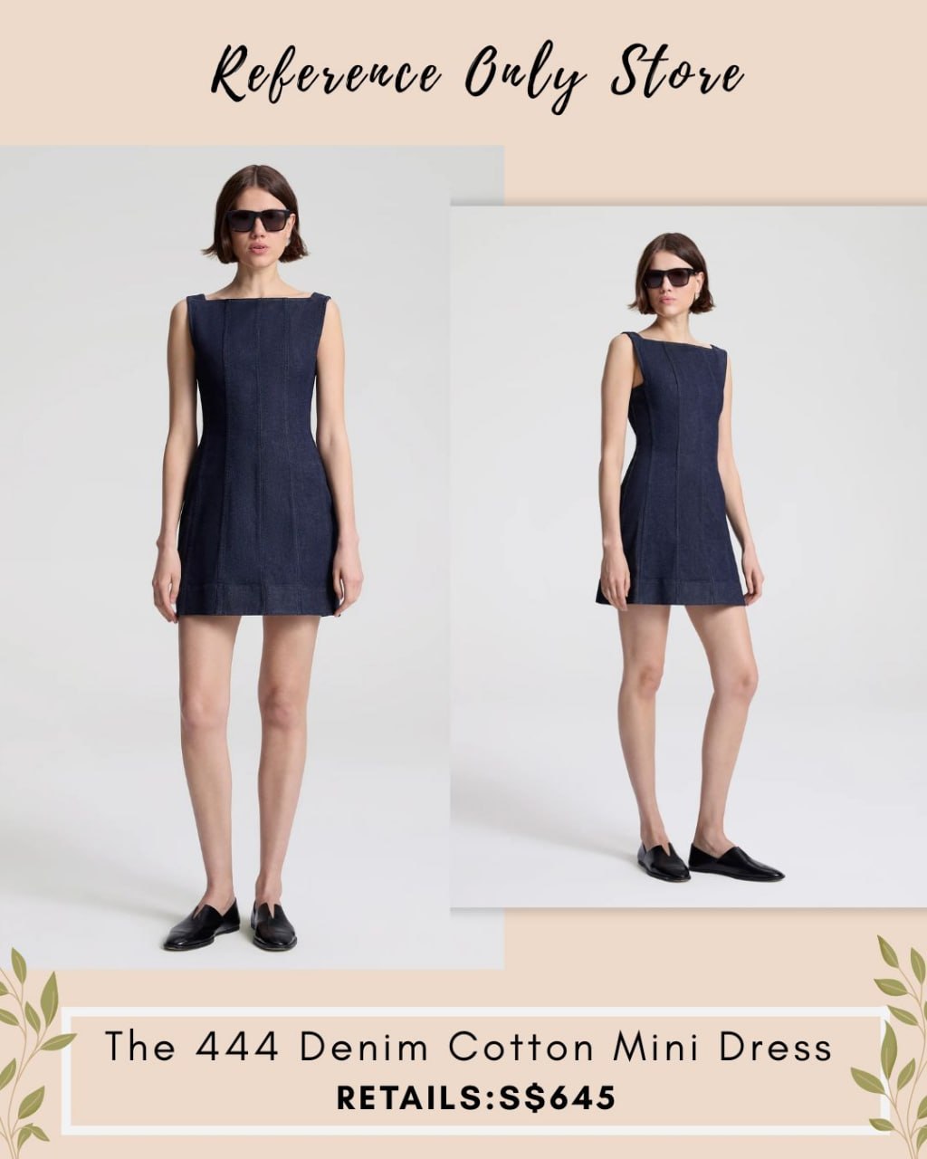 ALC 444 Denim cotton mini dress