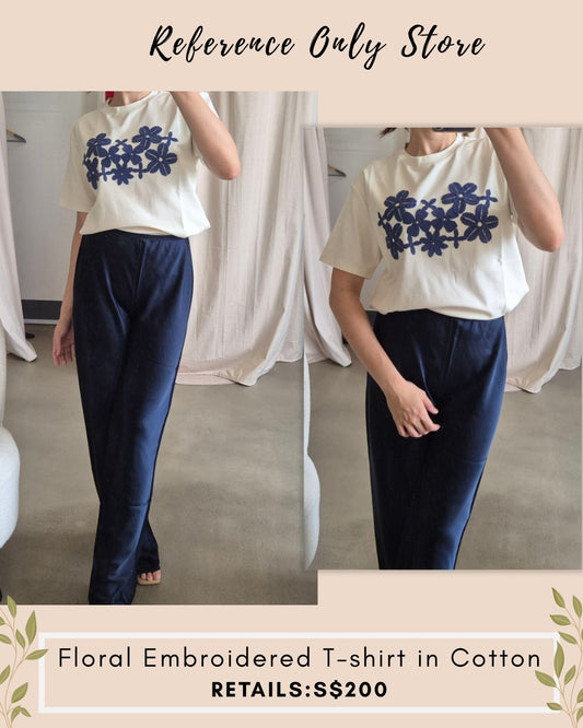 MM Floral embroidered t shirt