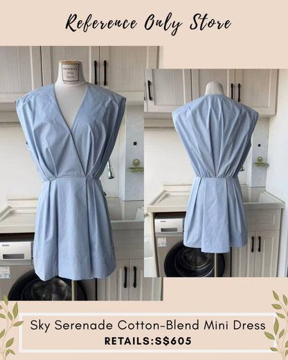 SK Sky serenade cotton blend mini blue dress