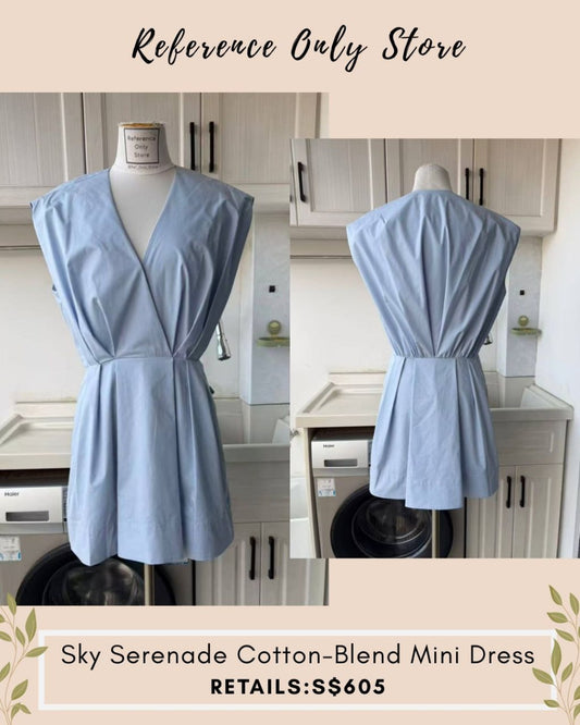SK Sky serenade cotton blend mini blue dress