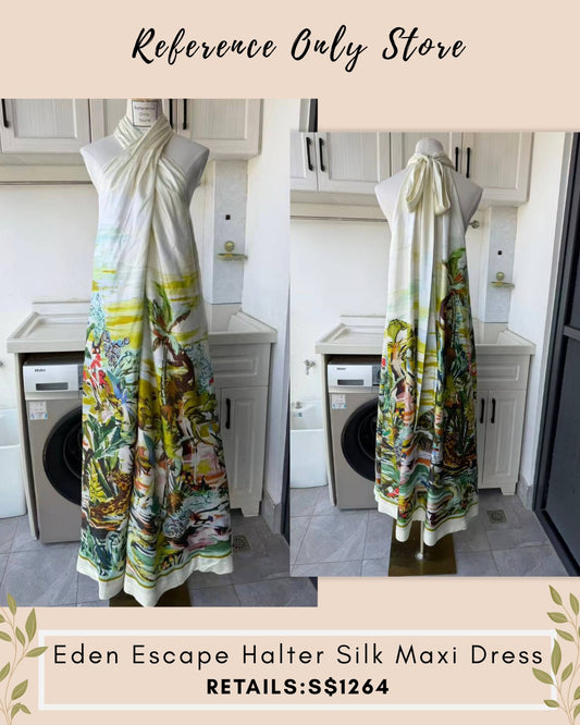 AM eden escape white silk maxi dress