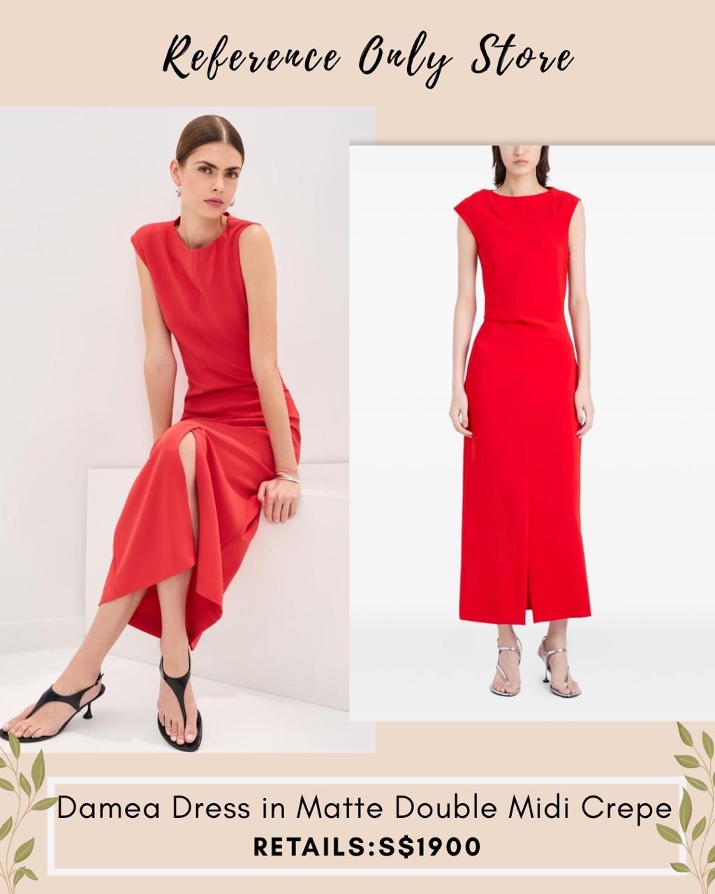 PS Damea Dress in matte double midi crepe
