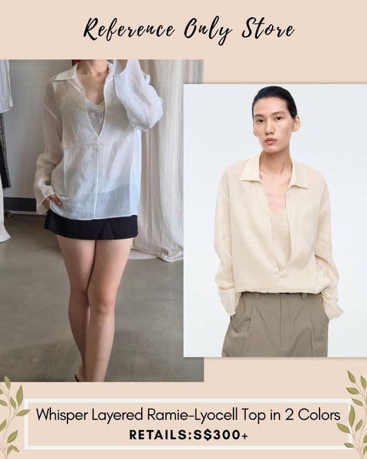 EDI Whisper layered 2 piece top in ramie lyocell