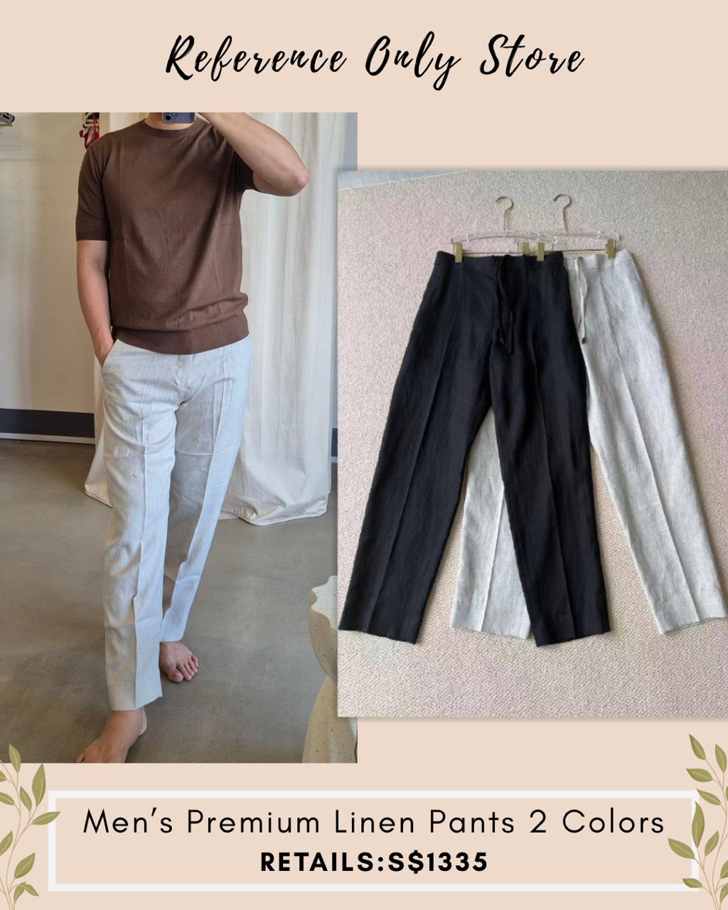ZN Men's premium linen drawstring pants in 2 colors