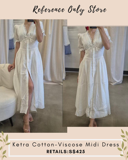 Ref Ketra cotton viscose midi dress