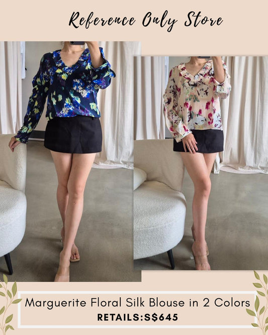 UJ Marguerite floral silk blouse in 2 colors