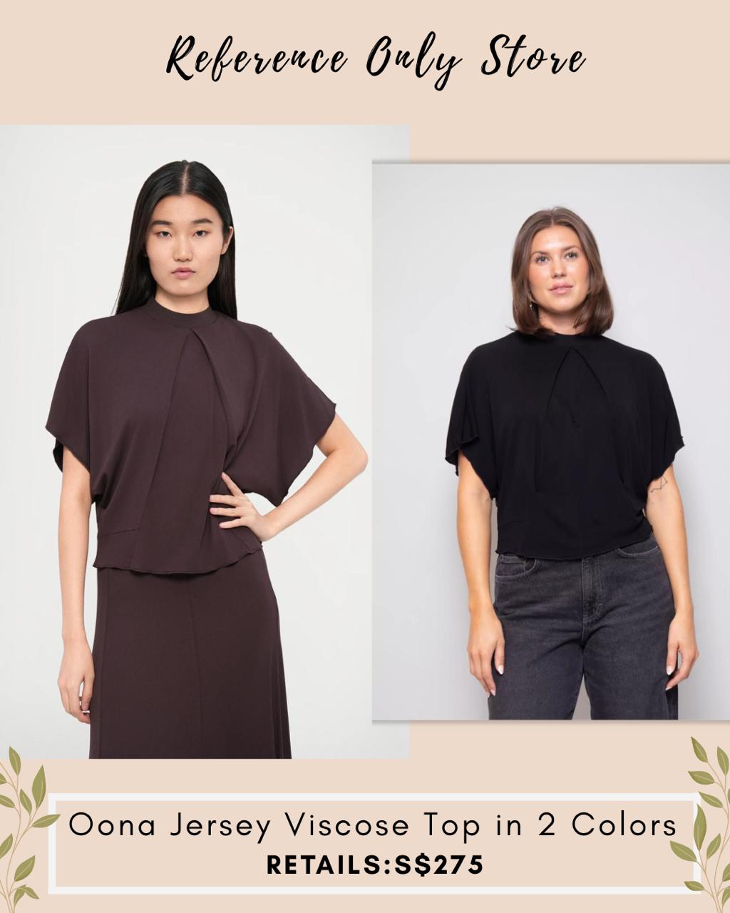 RJ Oona jersey viscose top in 2 colors