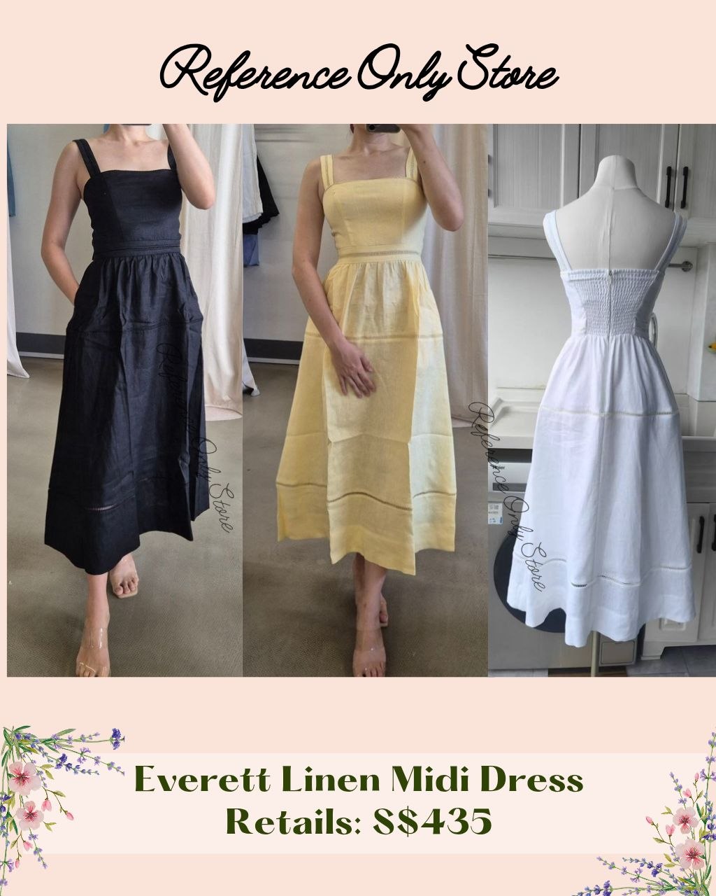 New colors! Ref Everett Linen midi dress.