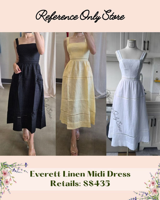 New colors! Ref Everett Linen midi dress.