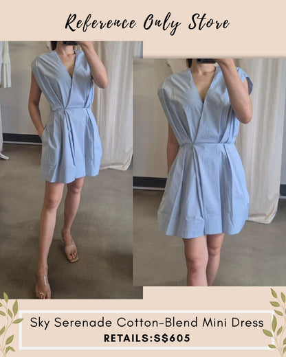 SK Sky serenade cotton blend mini blue dress