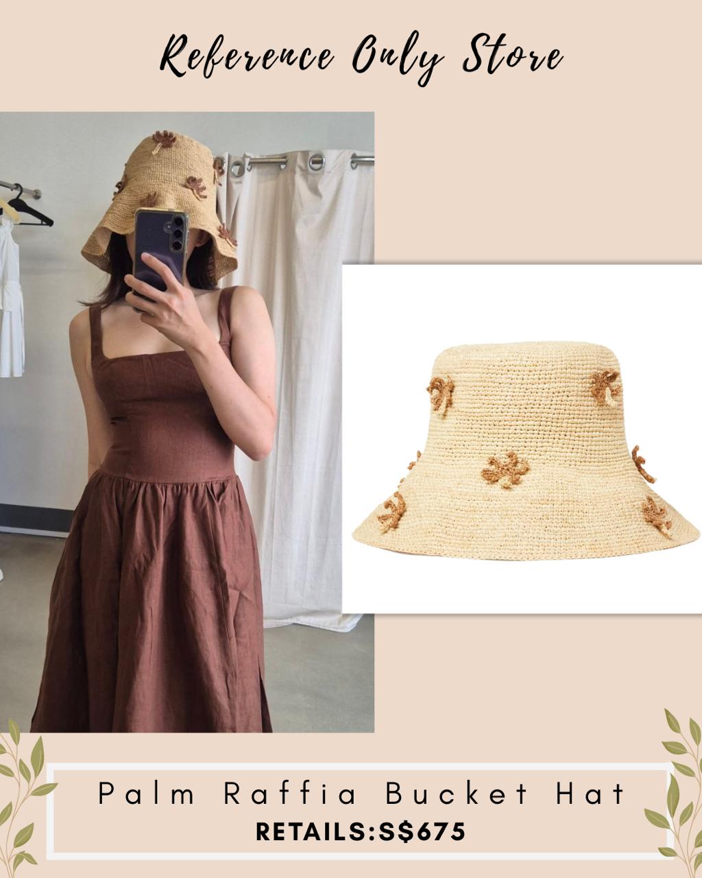 ALN Palm raffia bucket hat