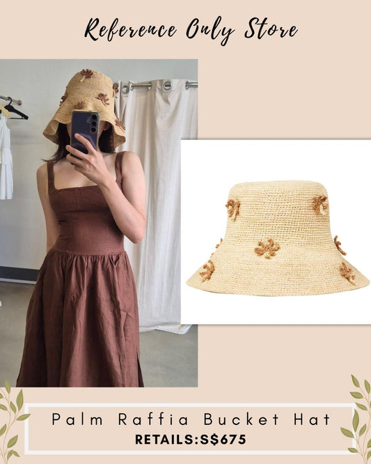 ALN Palm raffia bucket hat