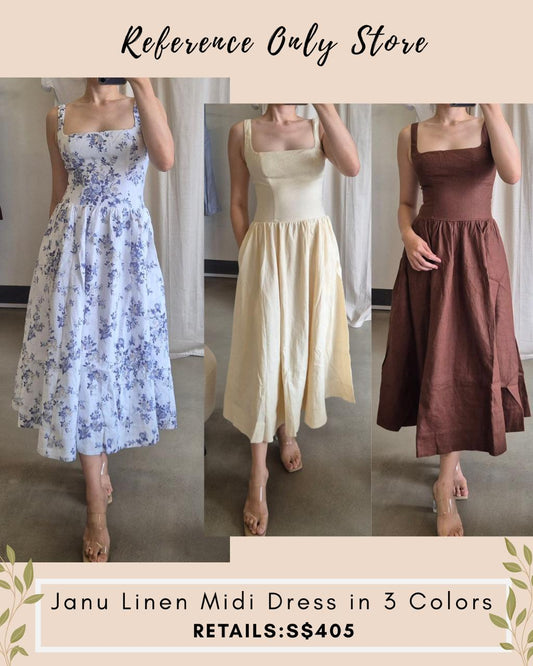 Ref Janu Linen Midi Dress