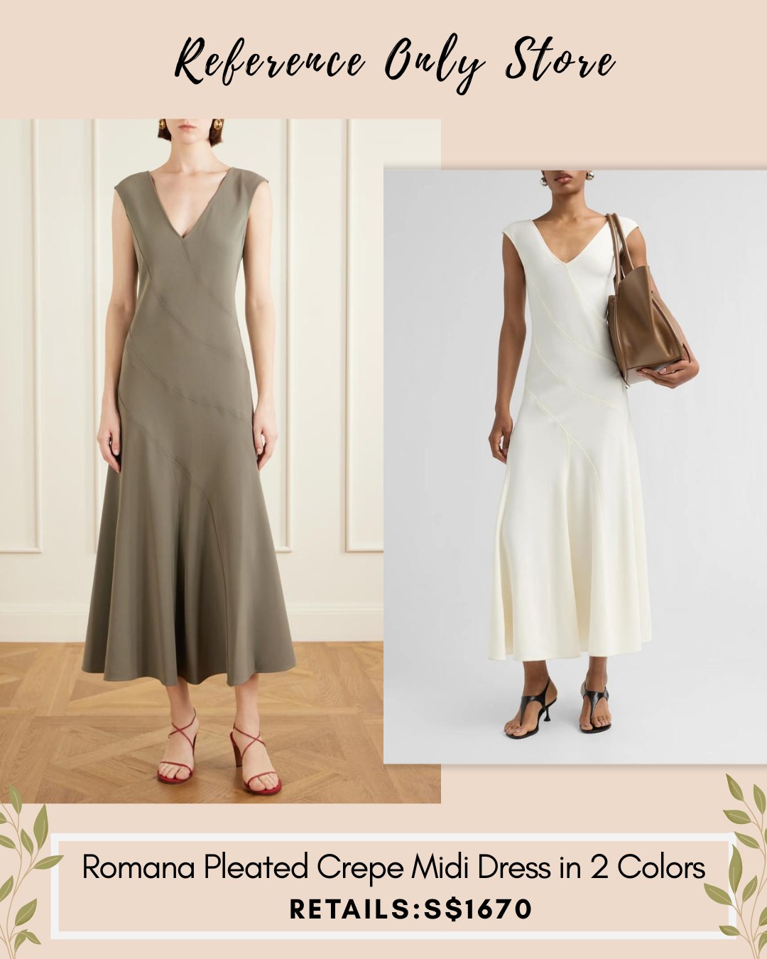 PS Romana crepe midi dress