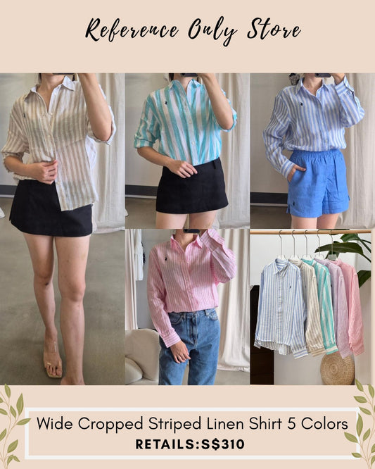 RL wide Striped linen shirt 5 colors