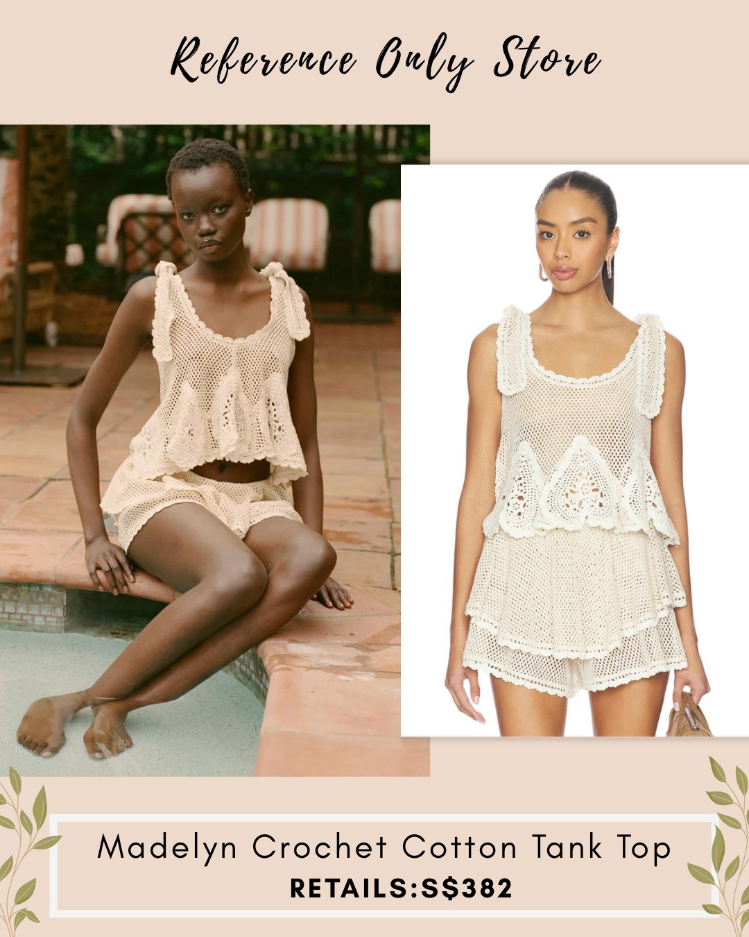 SE Madelyn crochet cotton tank top