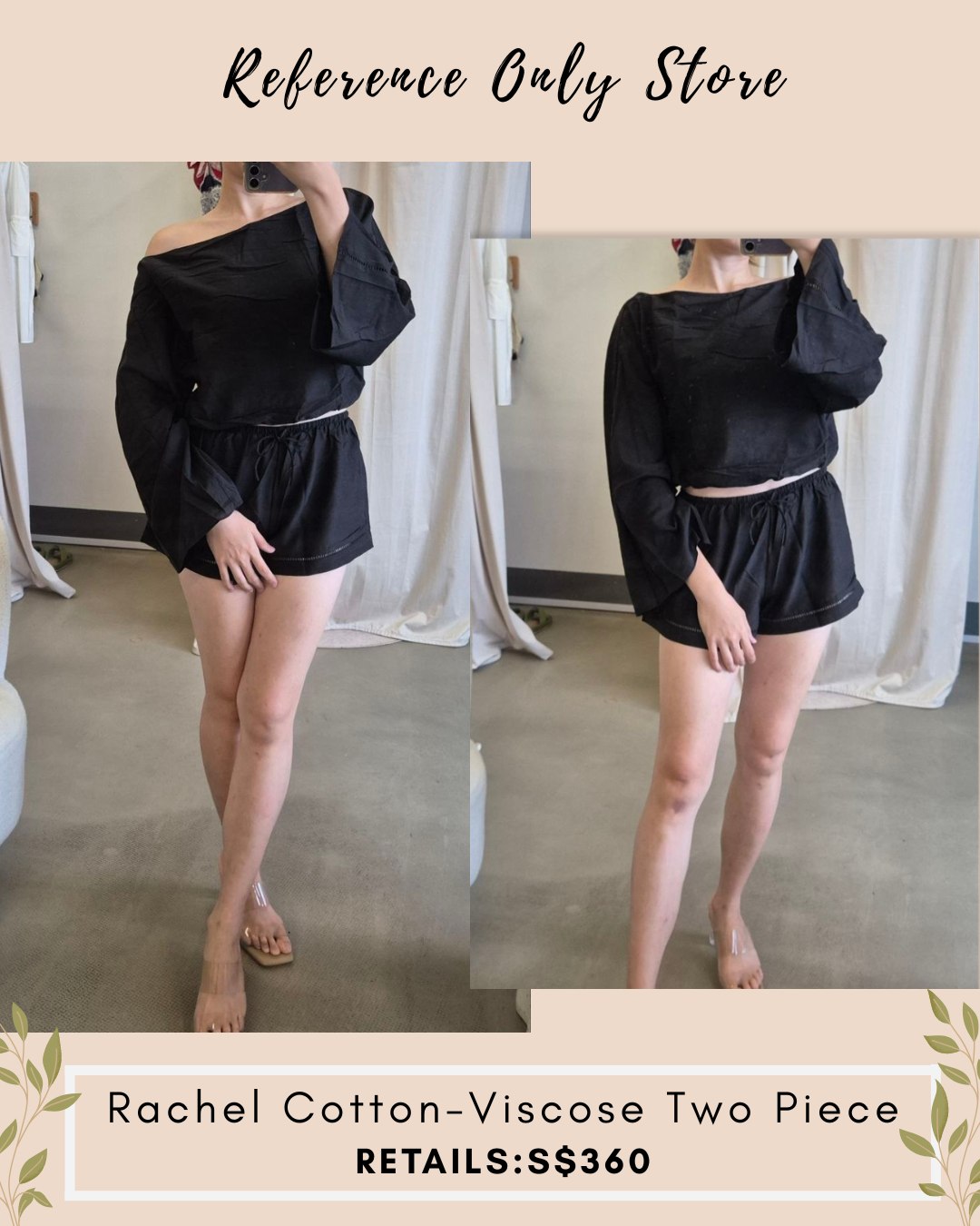 Ref Rachel cotton viscose two piece set