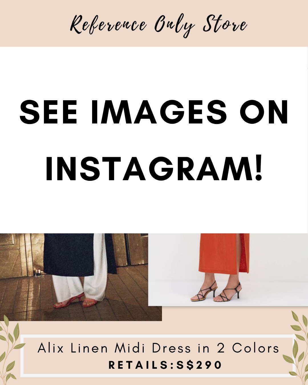 Ref Alix Linen Midi dress in 2 colors