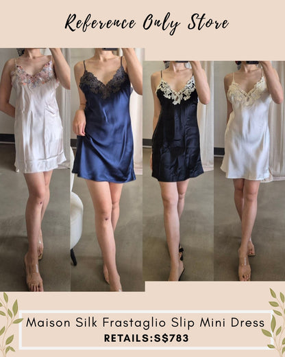 LP Silk mini dress with lace details