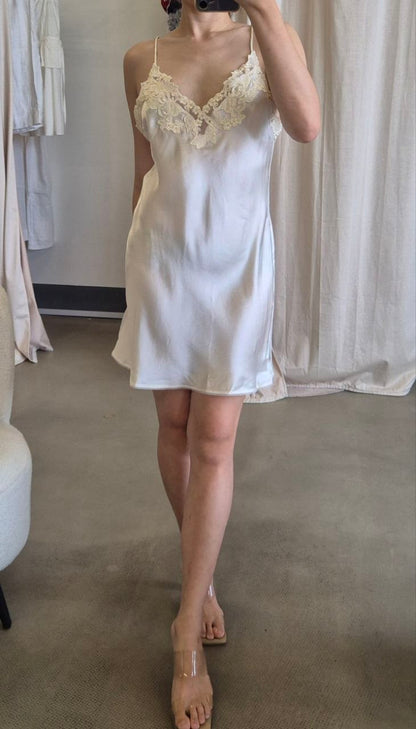 LP Silk mini dress with lace details