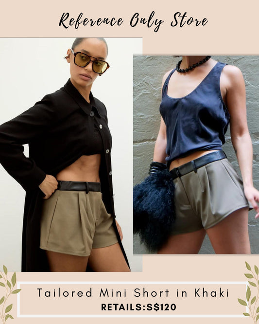NV Tailored mini short in khaki