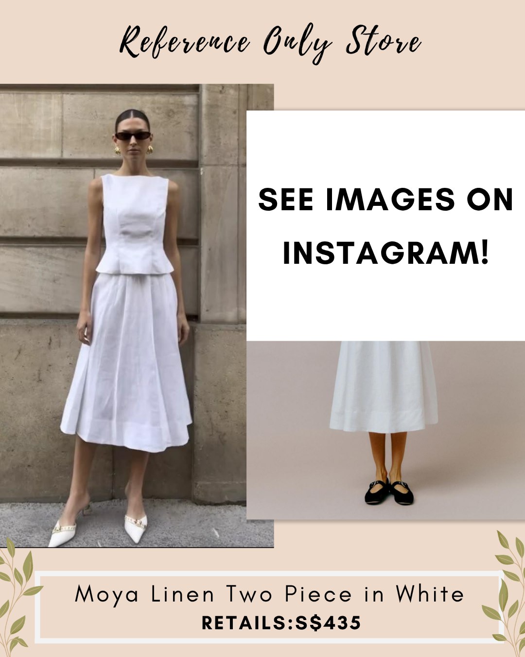 Ref Maya Linen two piece in white