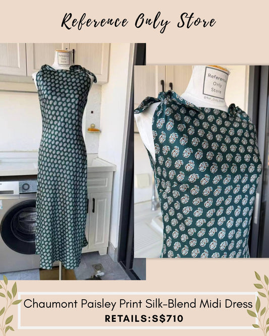 DN Chaumont paisley print silk blend midi dress
