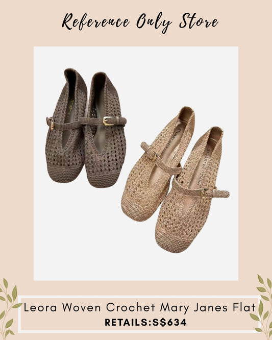 SW Leora Woven Crochet Mary jane flats