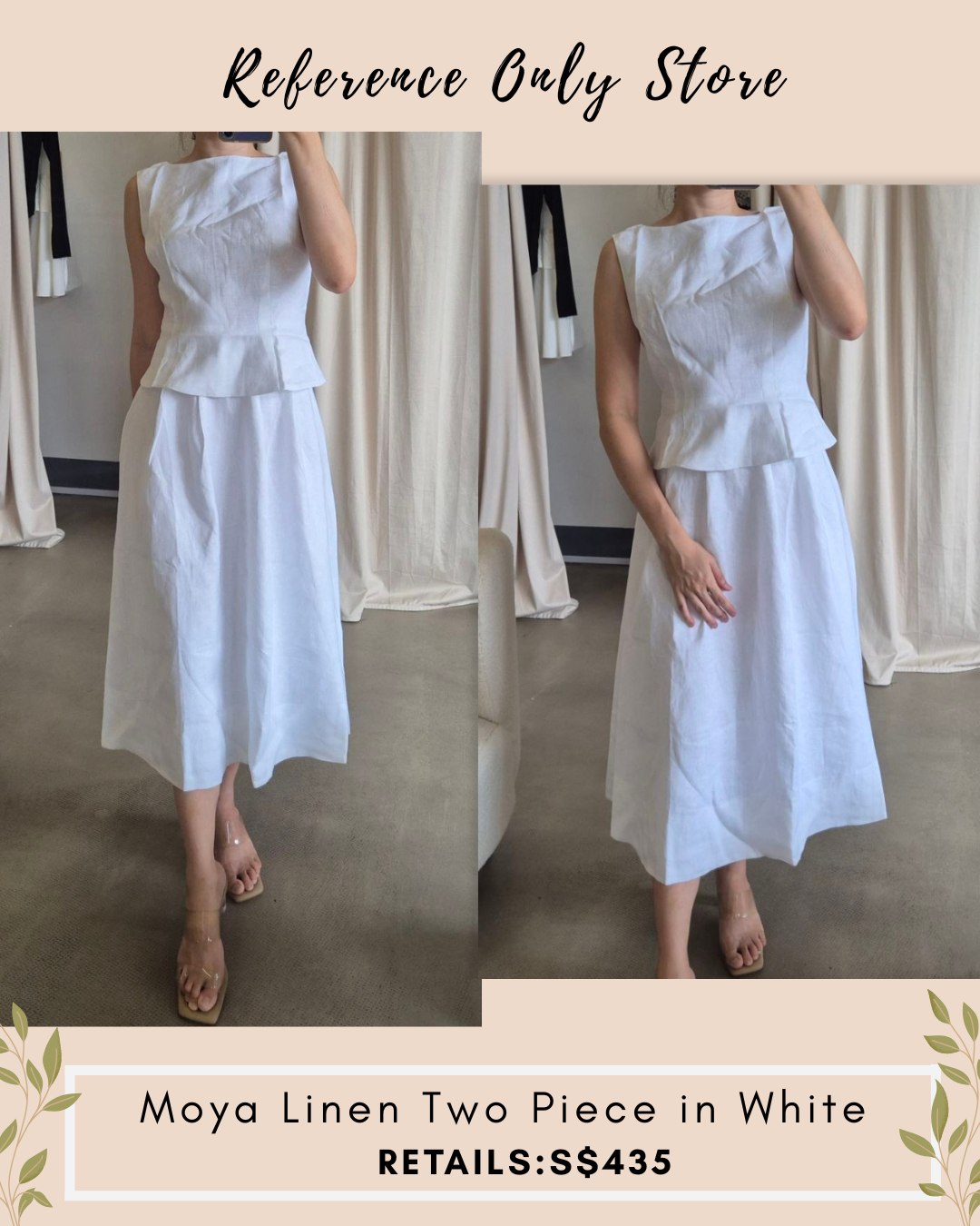 Ref Maya Linen two piece in white