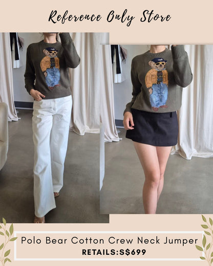 RL Bear Polo cotton crew neck sweater
