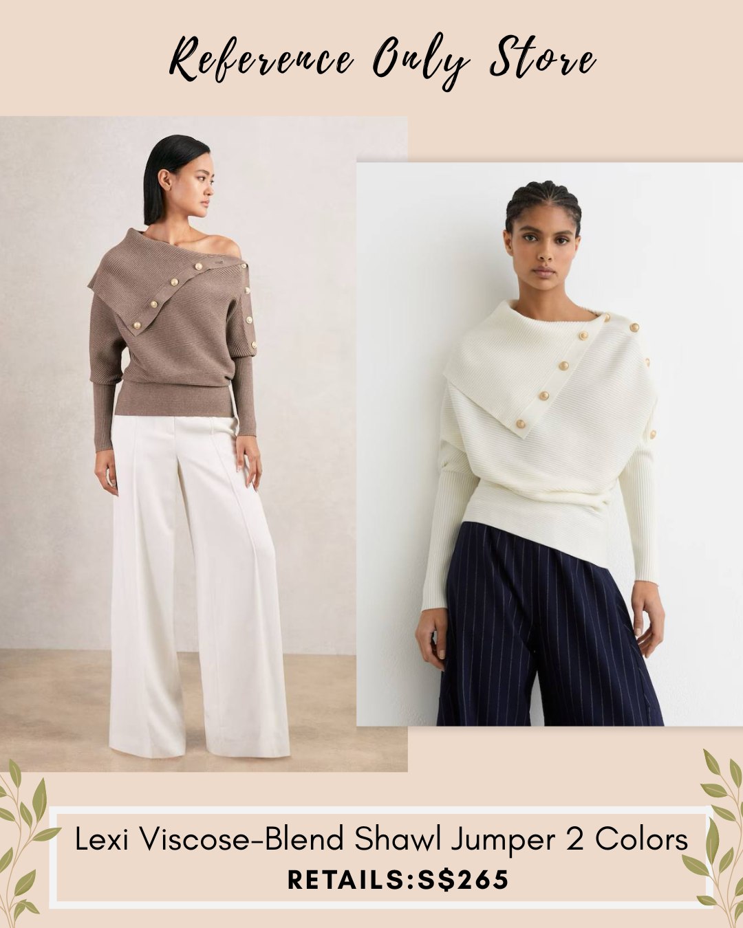 RS Knit lexi viscose blend shawl jumper