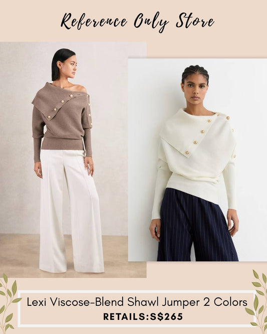 RS Knit lexi viscose blend shawl jumper