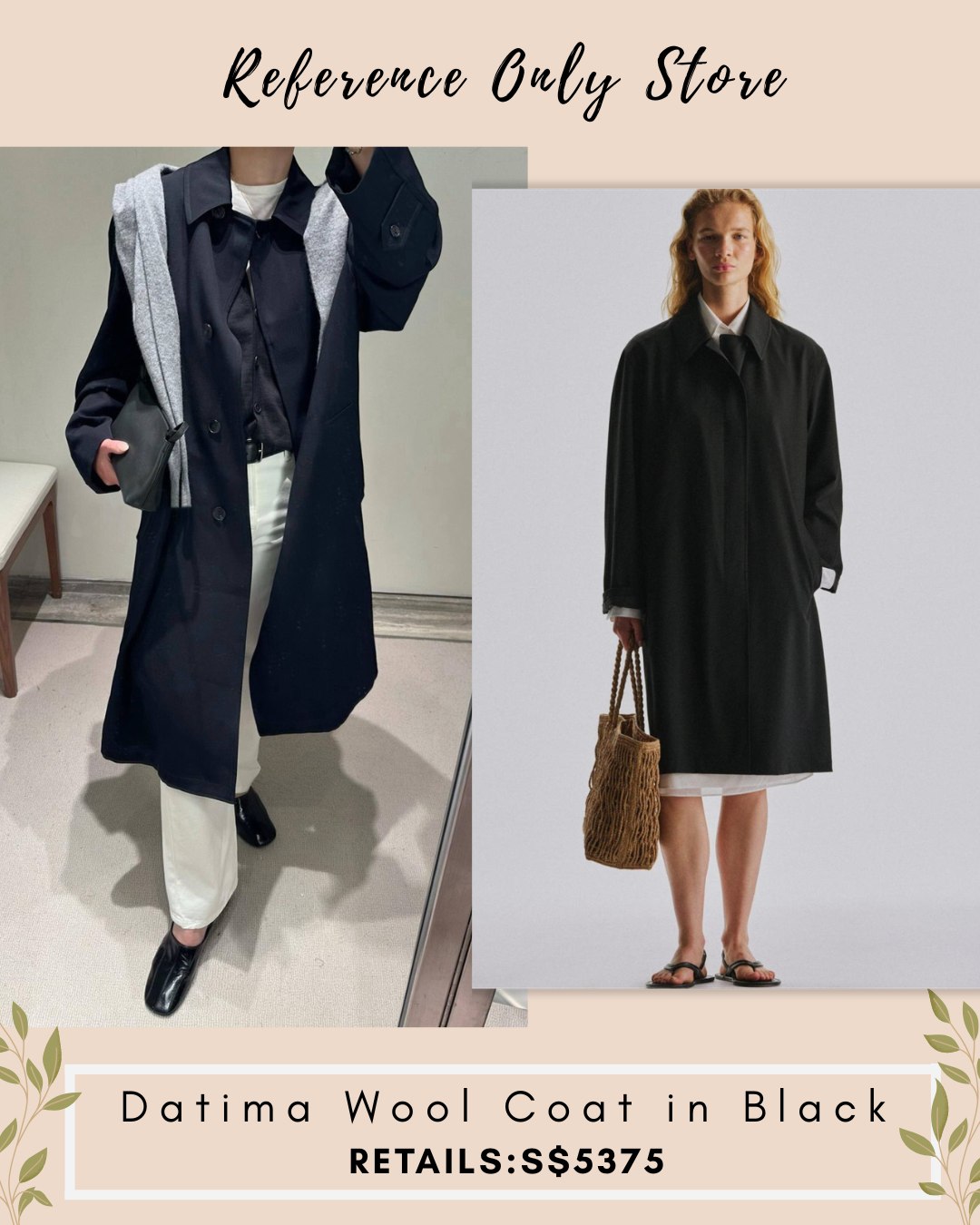 TR Datima wool coat in black