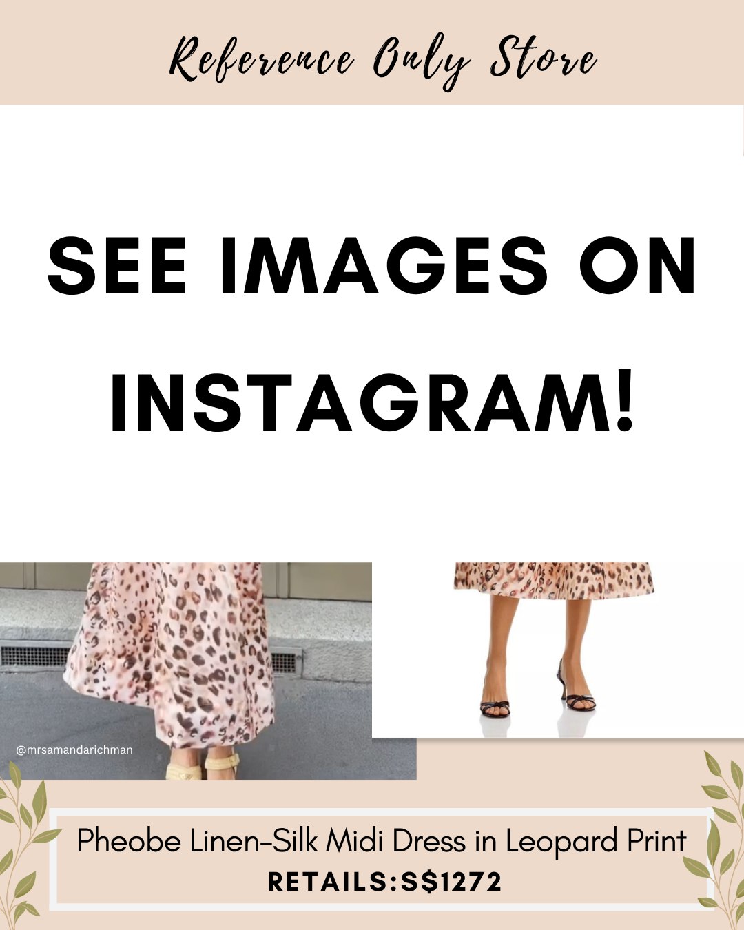 CC Phoebe linen silk midi dress in leopard print