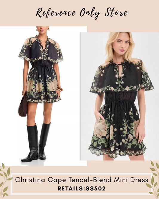 SE Christina Cape tencel blend mini dress