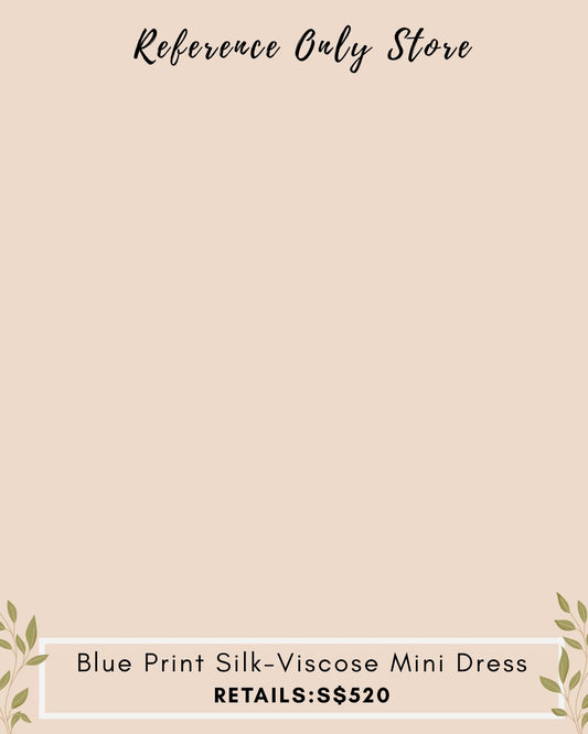 DN Blue silk viscose mini dress