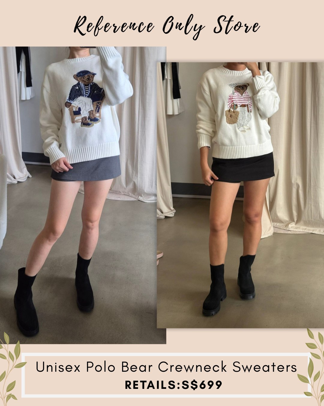 RL Unisex polo bear cotton sweater