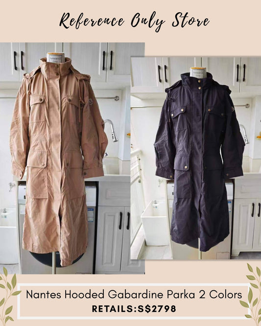 mc Nantes Hooded Gabardine parka in 2 colors