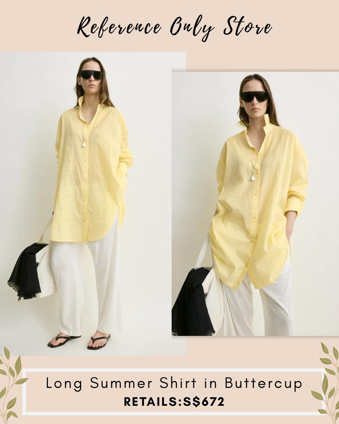 Tot long summer shirt in yellow