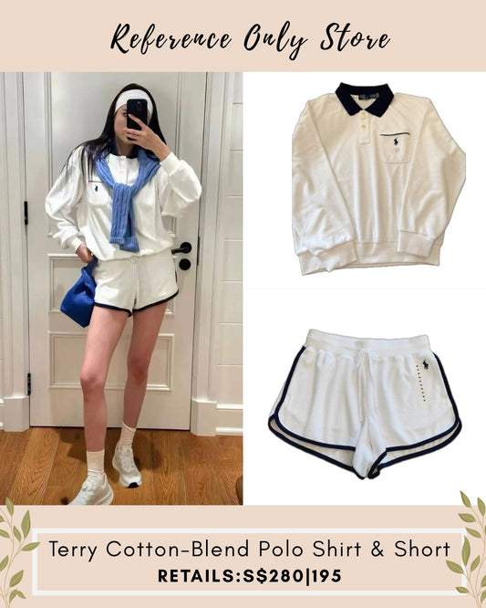 RL Terry cotton blend polo shirt and shorts