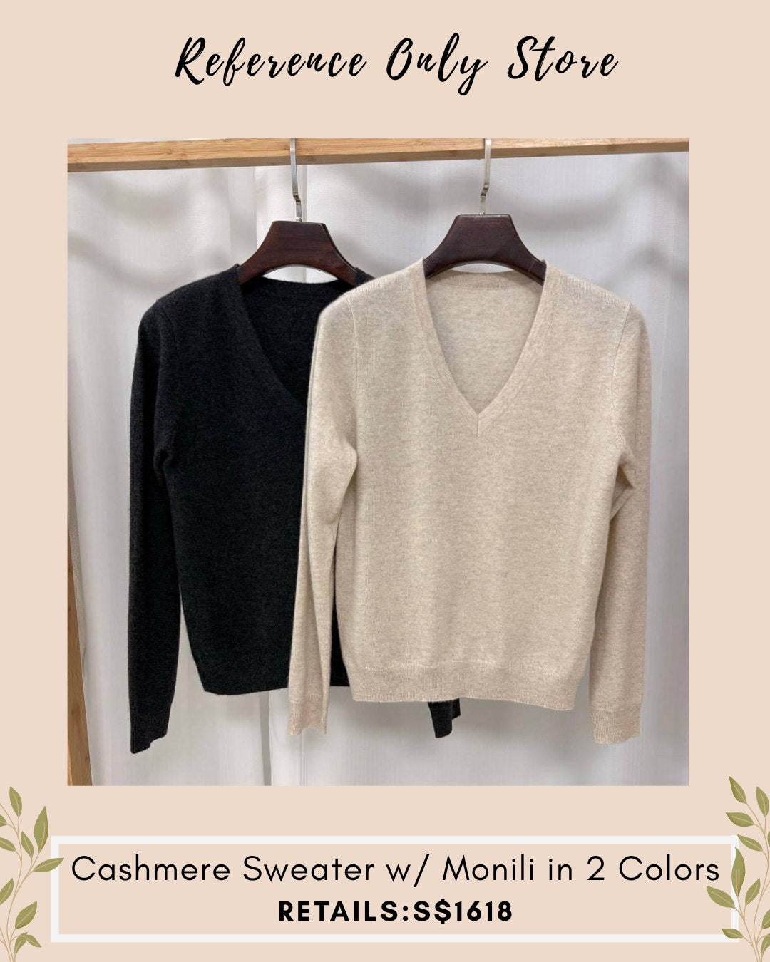 BC Cashmere sweater w/ monili in 2 colors