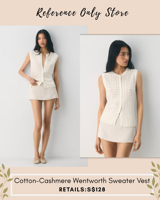 ARZ COTTON cashmere wentworth sweater vest top
