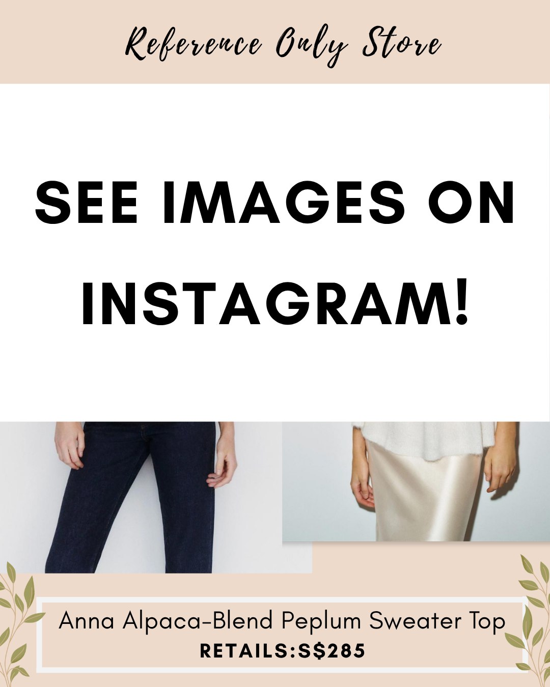 Ref Anna alpaca peplum sweater top