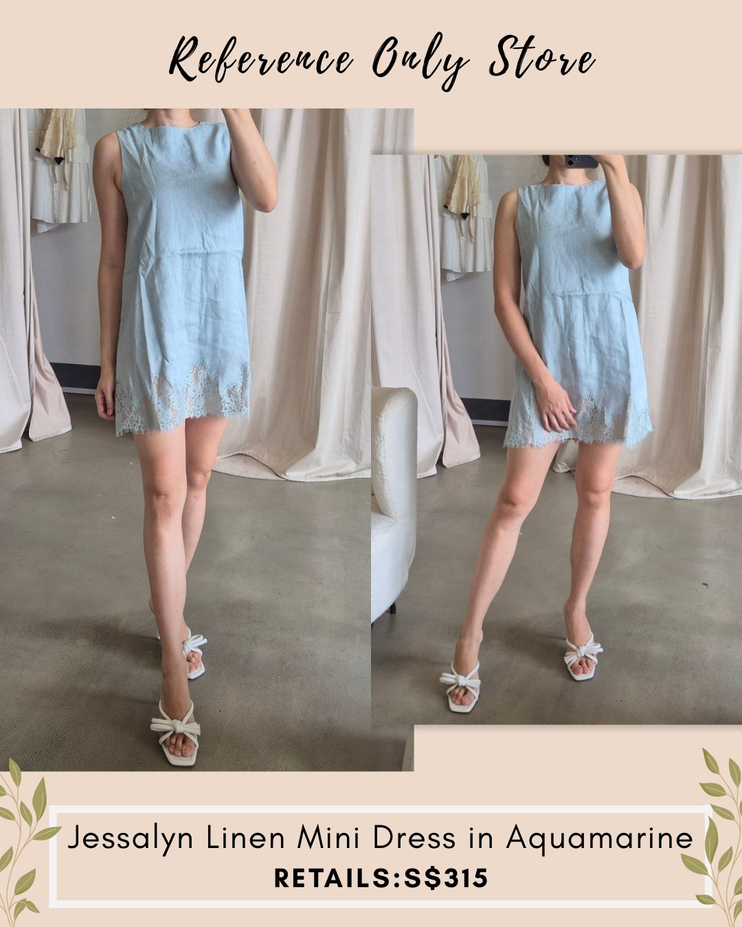 Readystock! Jessalyn linen mini dress