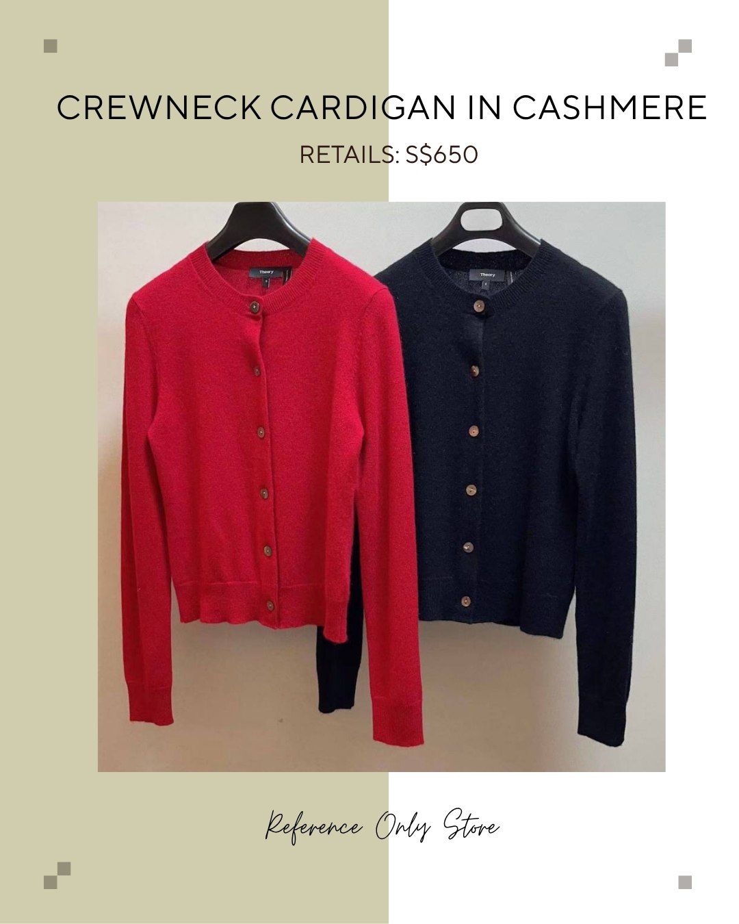 TH Crewneck cardigan in cashmere