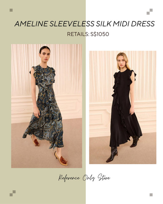 UJ Ameline sleeveless silk midi dress